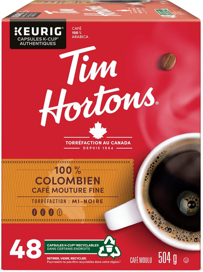 Tim Hortons Colombian medium roast coffee for Keurig brewers