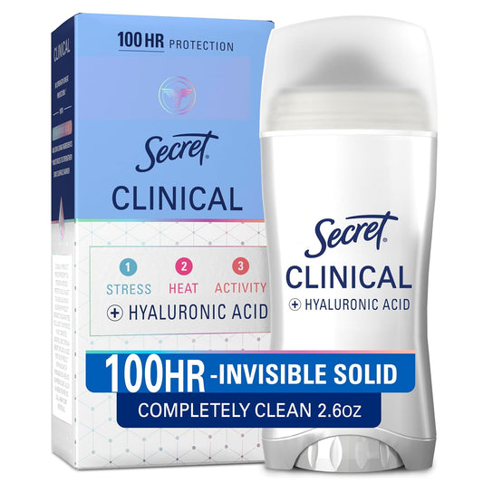 Secret 100HR antiperspirant deodorant invisible solid