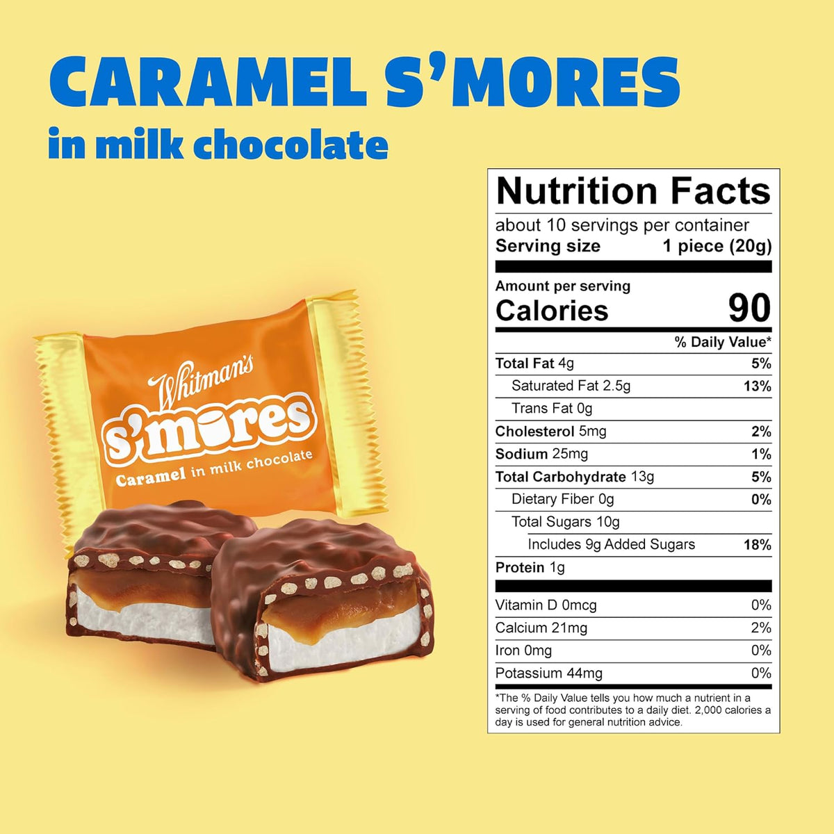 Individually wrapped s'mores caramel chocolate pieces