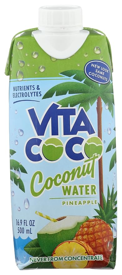 Vita Coco pineapple coconut water 16.9 oz bottle