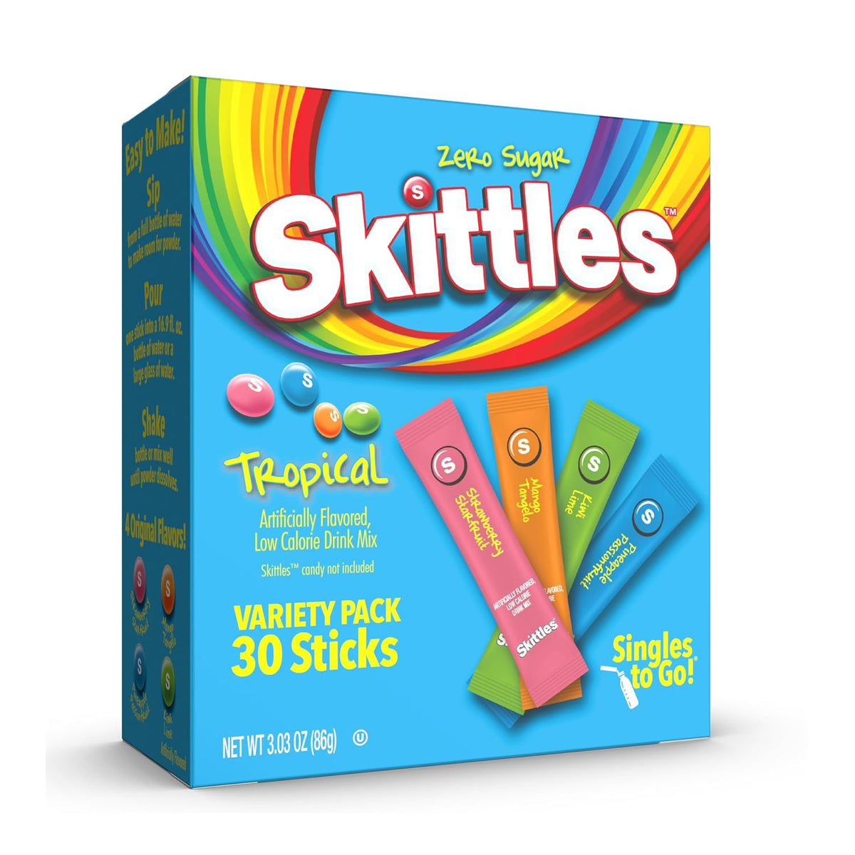 Skittles Tropical Variety Pack powdered drink mix