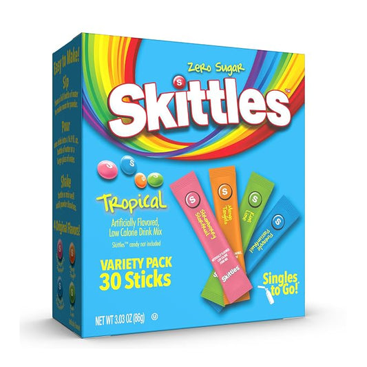 SINGLES TO GO! Skittles tropical drink mix 30 packets
