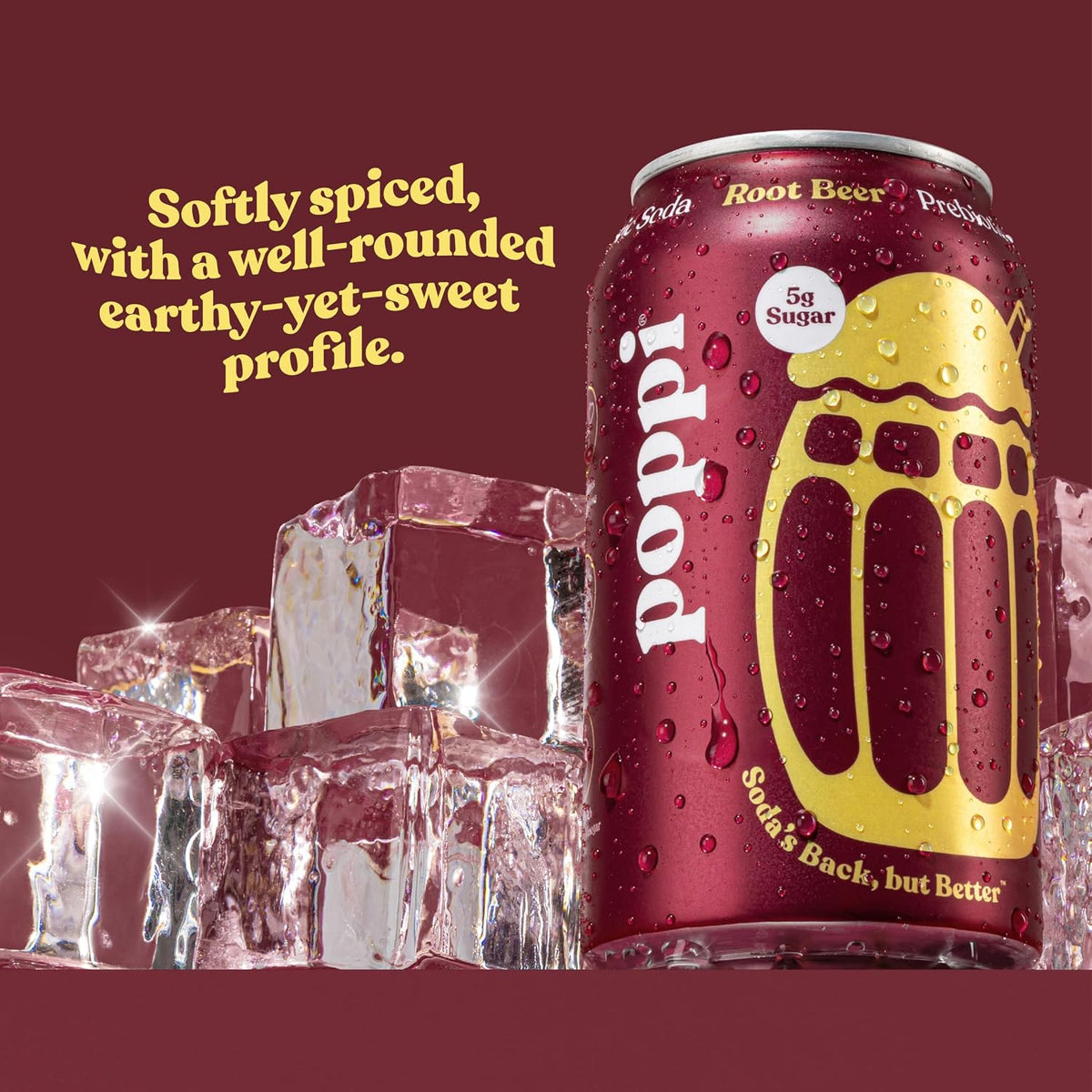 poppi sparkling prebiotic soda root beer flavor