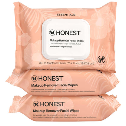 Honest Beauty cleansing facial wipes for sensitive skin
