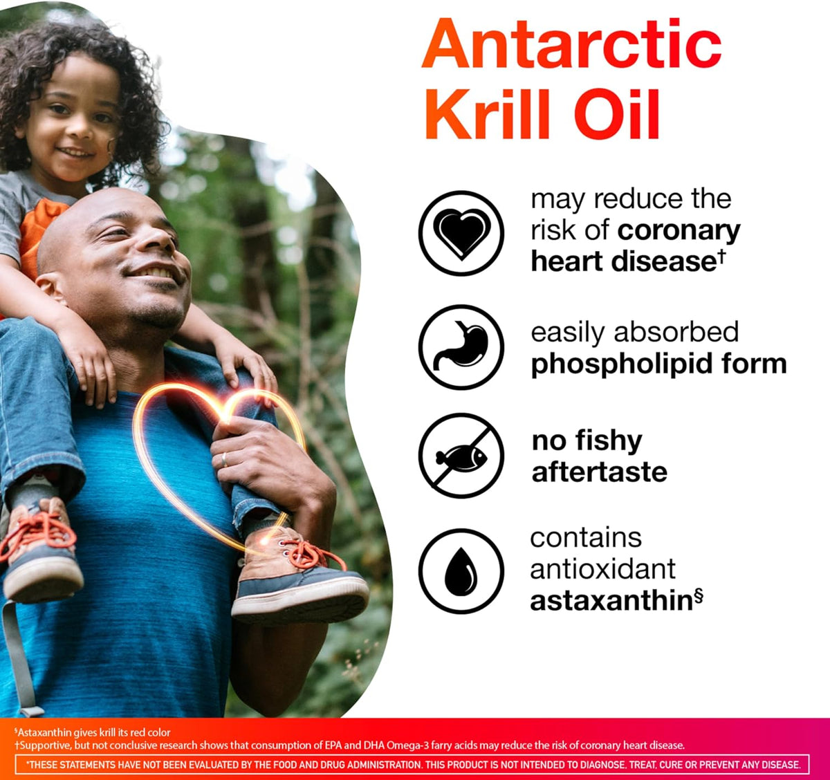Omega-3 krill oil with EPA DHA and astaxanthin