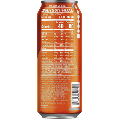 Orange citrus Mountain Dew Kickstart 16 fl oz drink