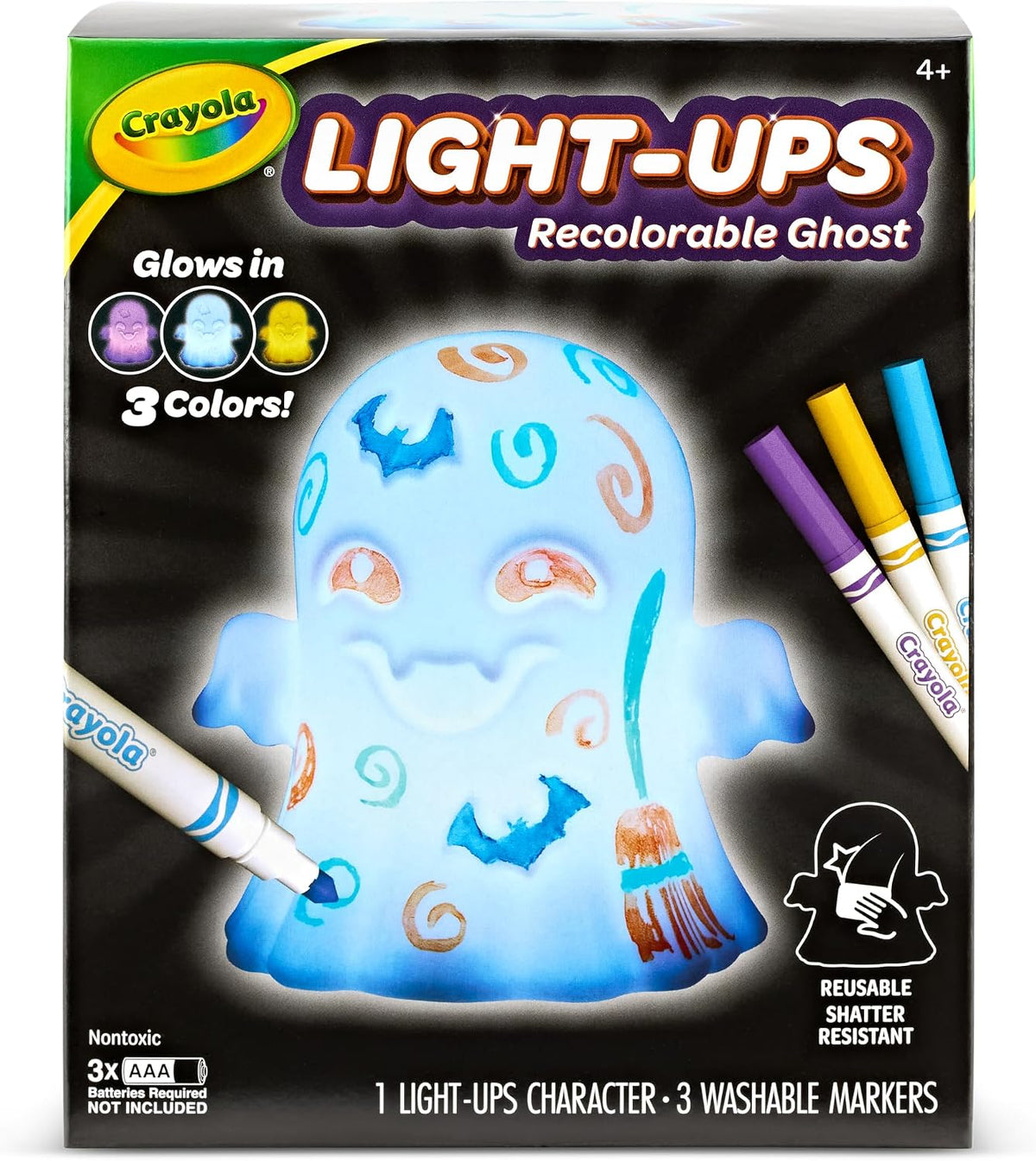 Halloween ghost with washable markers