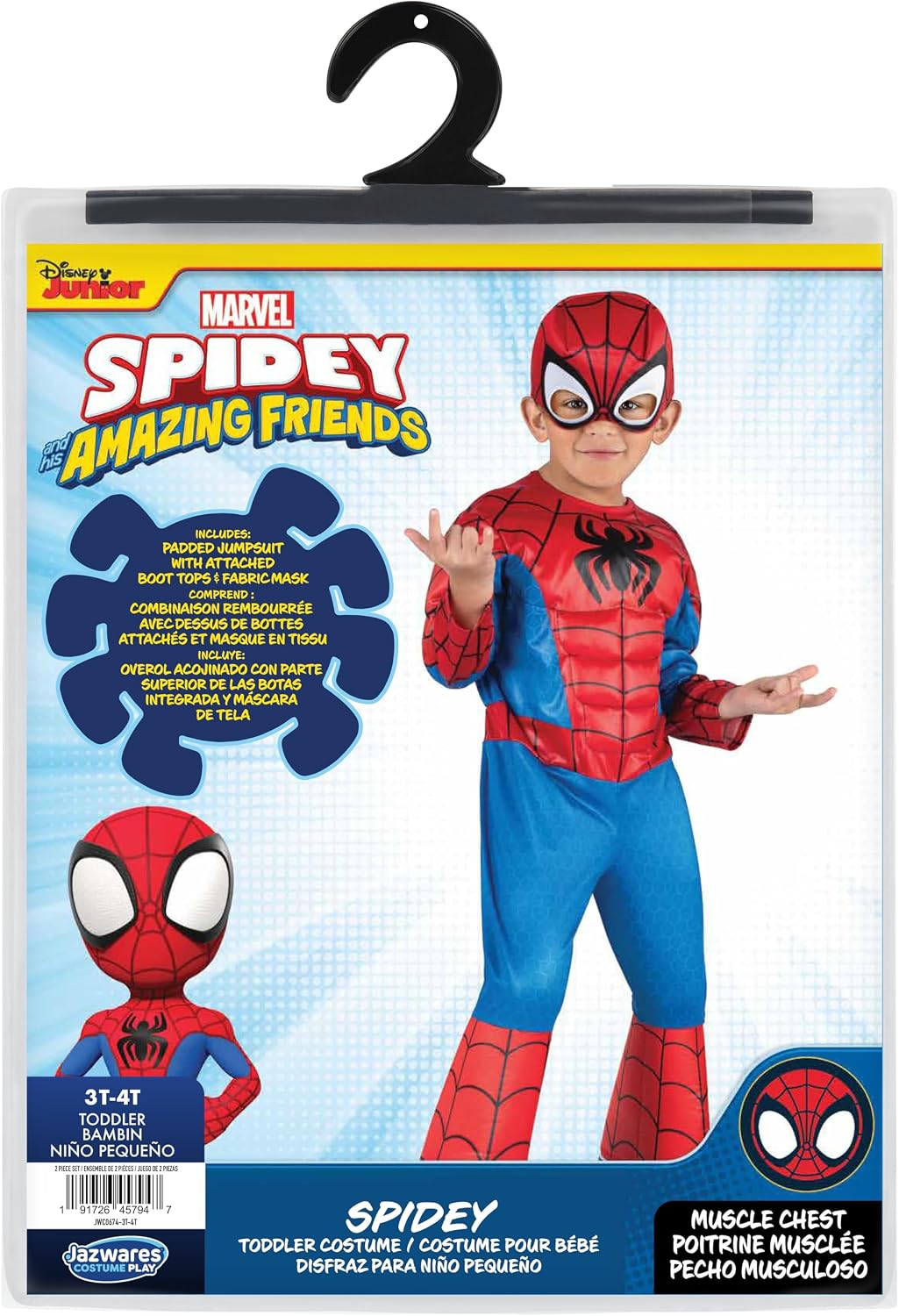 Jazwares MARVEL costume for toddlers size 3T-4T