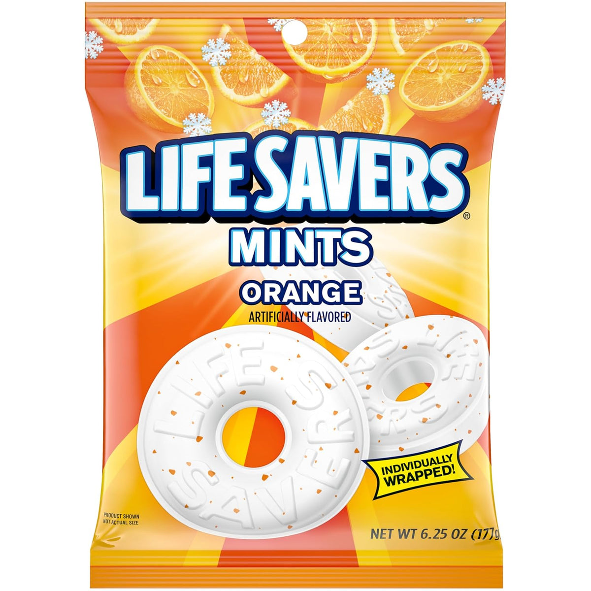 Life Savers orange mint hard candy packs
