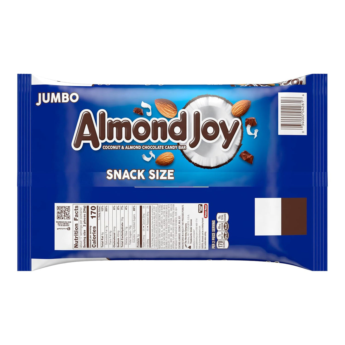 ALMOND JOY tropical coconut and almond chocolate bars