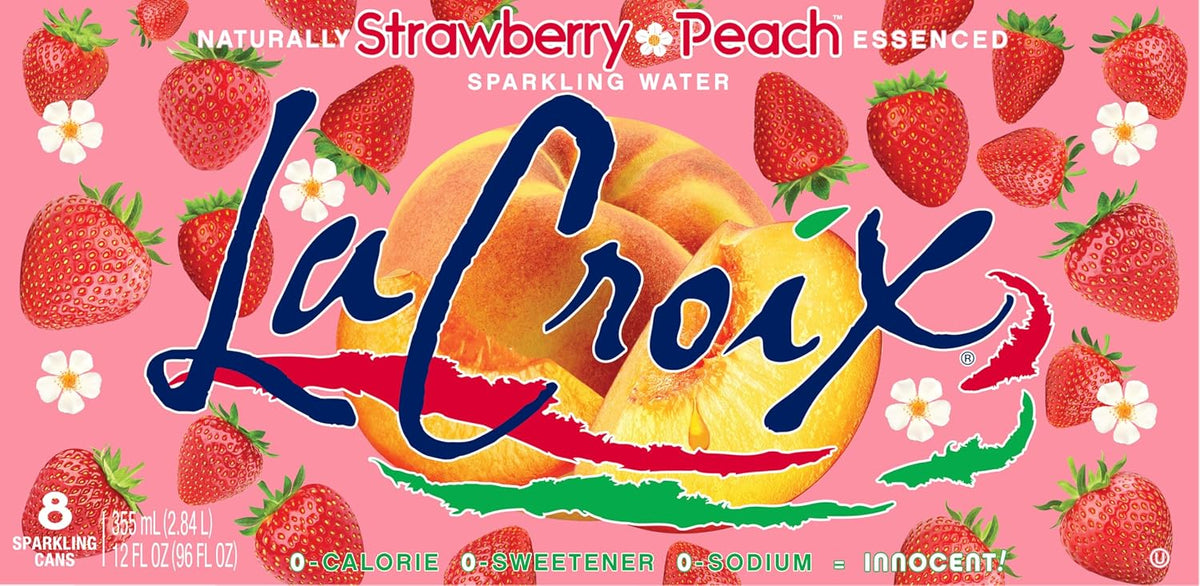 Strawberry Peach La Croix 12 fl oz sparkling water