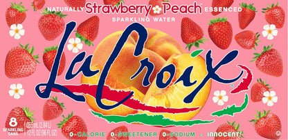 Strawberry Peach La Croix 12 fl oz sparkling water
