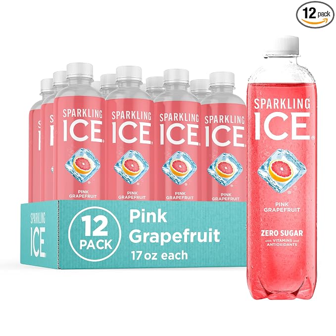 Sparkling Ice Pink Grapefruit zero sugar sparkling water 12 pack
