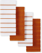 KitchenAid 4-pack dish towels in honey orange and white