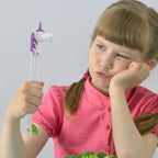 Purple and white unicorn training chopsticks for beginners