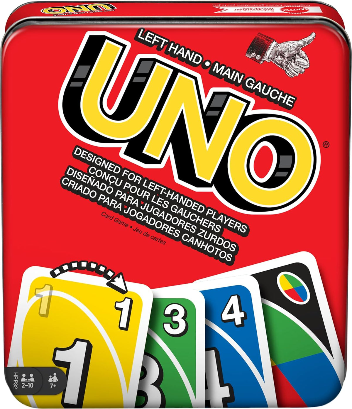 UNO cards designed for left-handed players