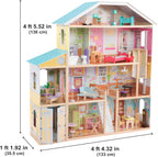 KidKraft Majestic Mansion dollhouse with 34 furniture pieces