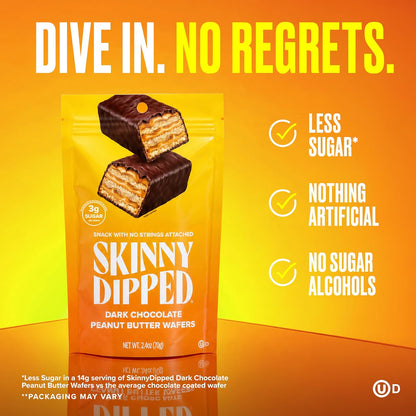 3.17oz SkinnyDipped chocolate peanut butter wafer treat