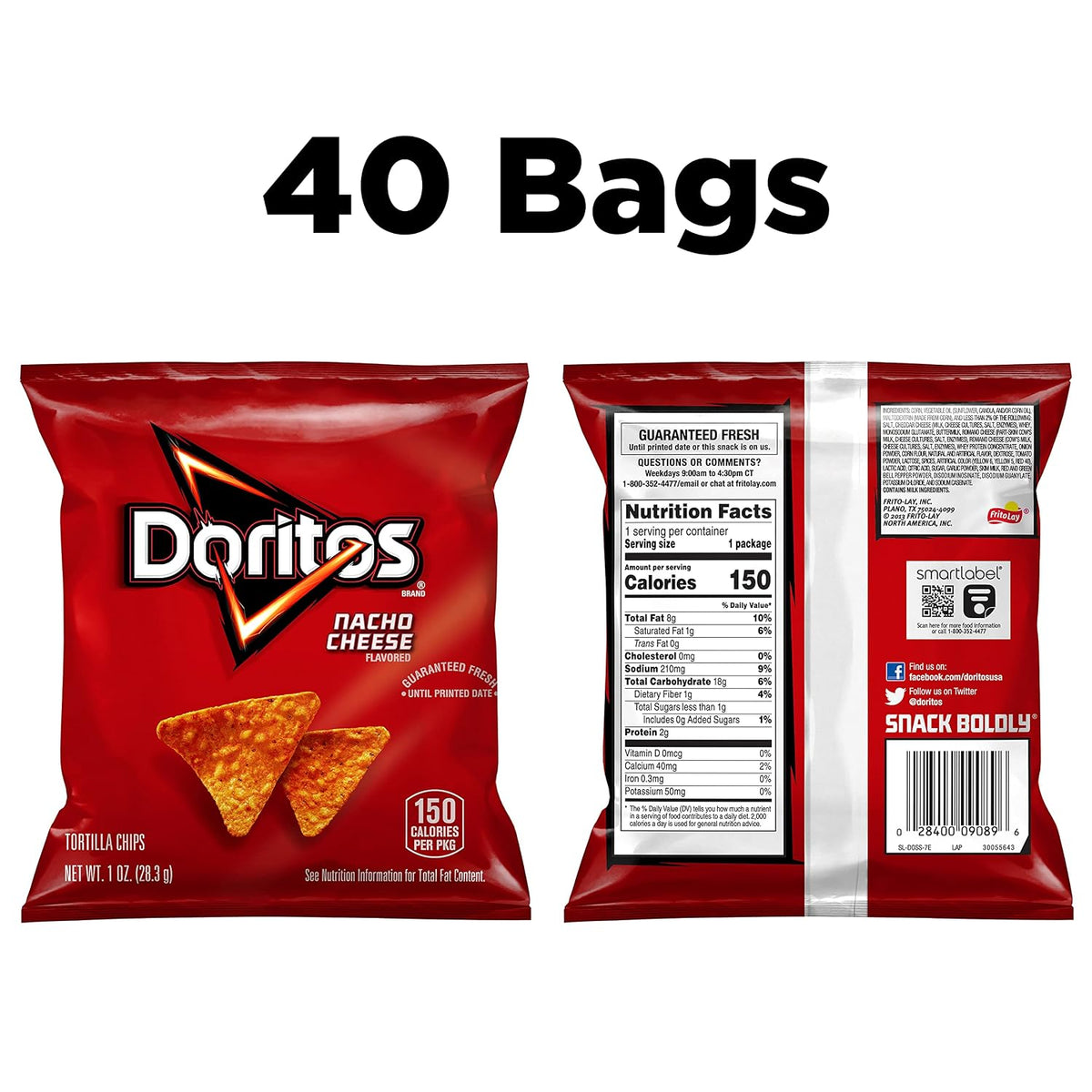 Single serve Doritos tortilla chips bulk box