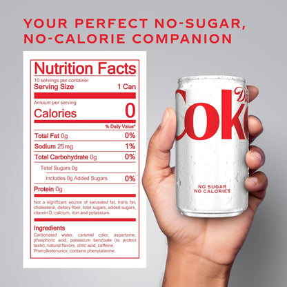 7.5 oz Diet Coke cans for chilled refreshment