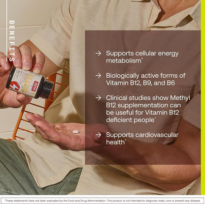 Methyl B-12 and Methyl Folate supplement label