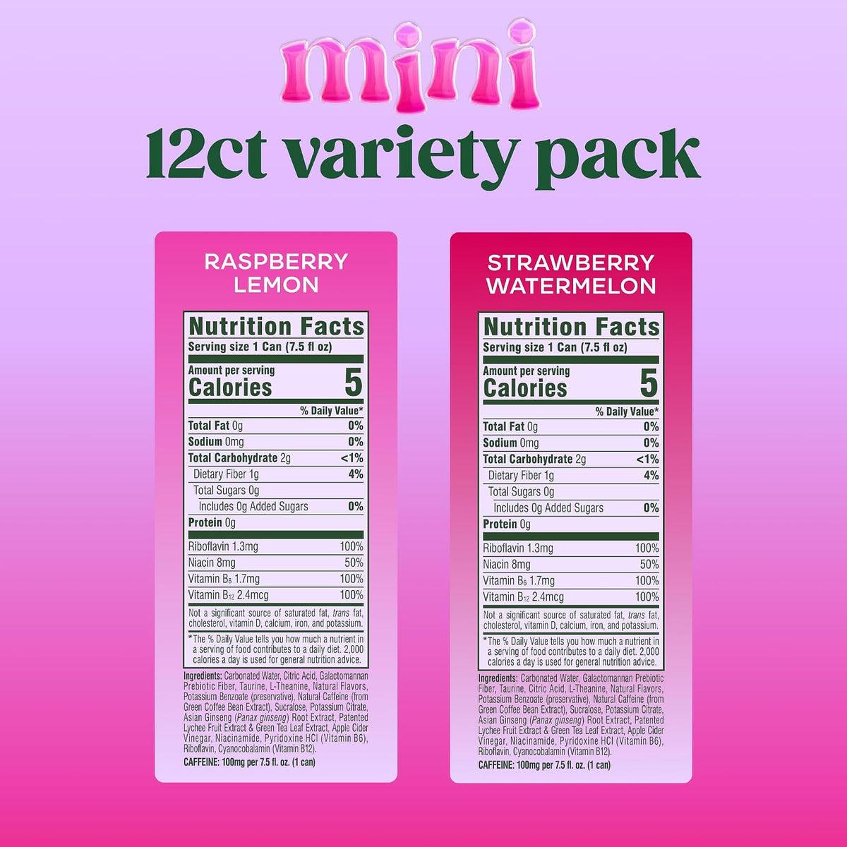 Bloom Nutrition zero sugar sparkling energy minis