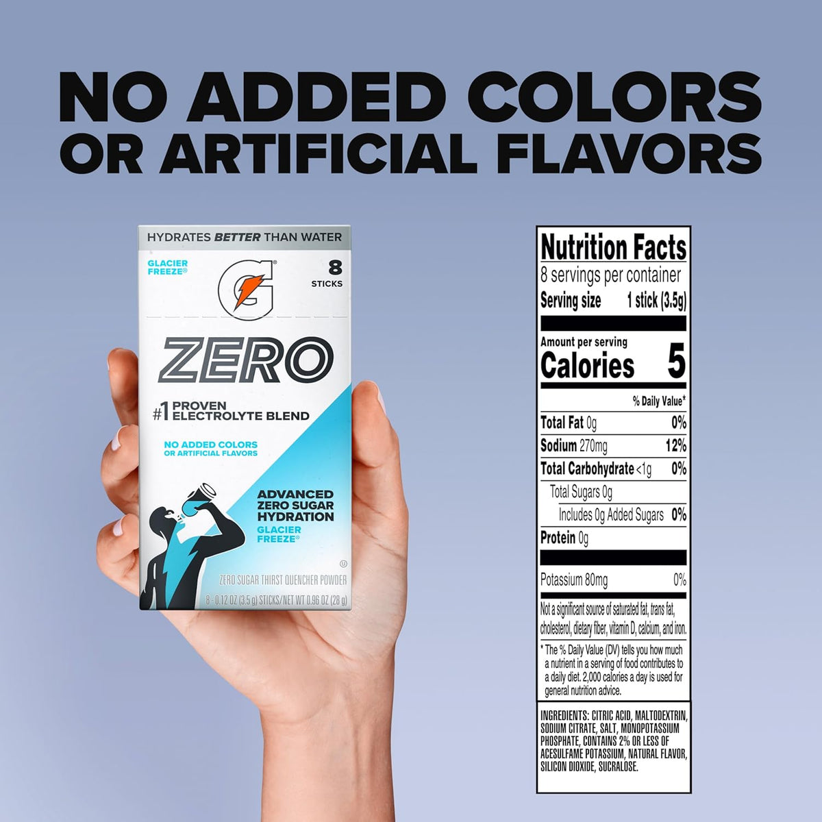 Zero sugar sports drink powder by Gatorade