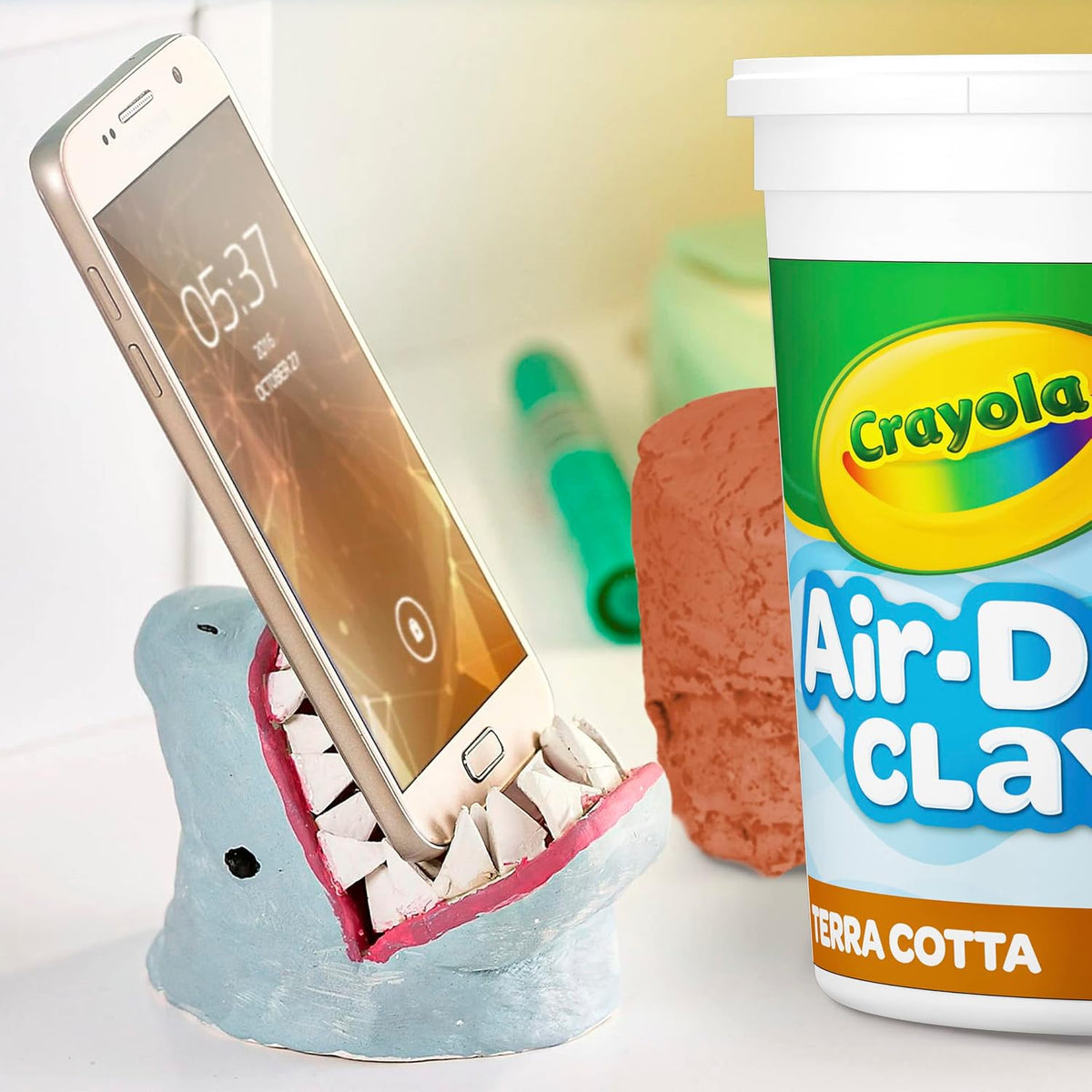 Reusable bucket of terra cotta sculpting clay