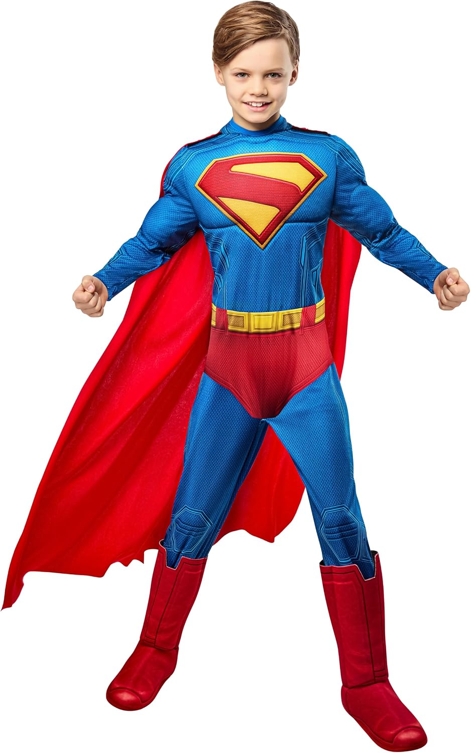 Deluxe Superman costume for kids with S emblem