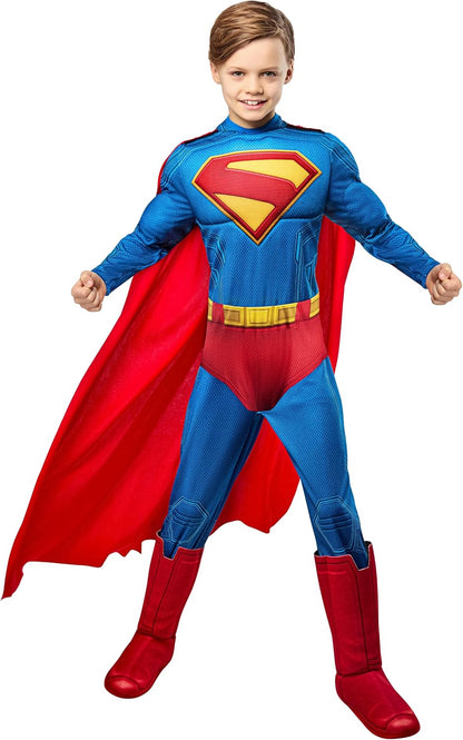 Deluxe Superman costume for kids with S emblem