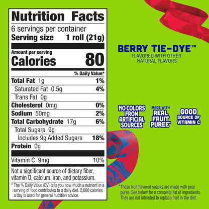 Gluten free Fruit by the Foot Splitz snacks