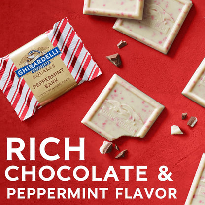 5.7 oz bag of Ghirardelli Peppermint Bark Snowmen