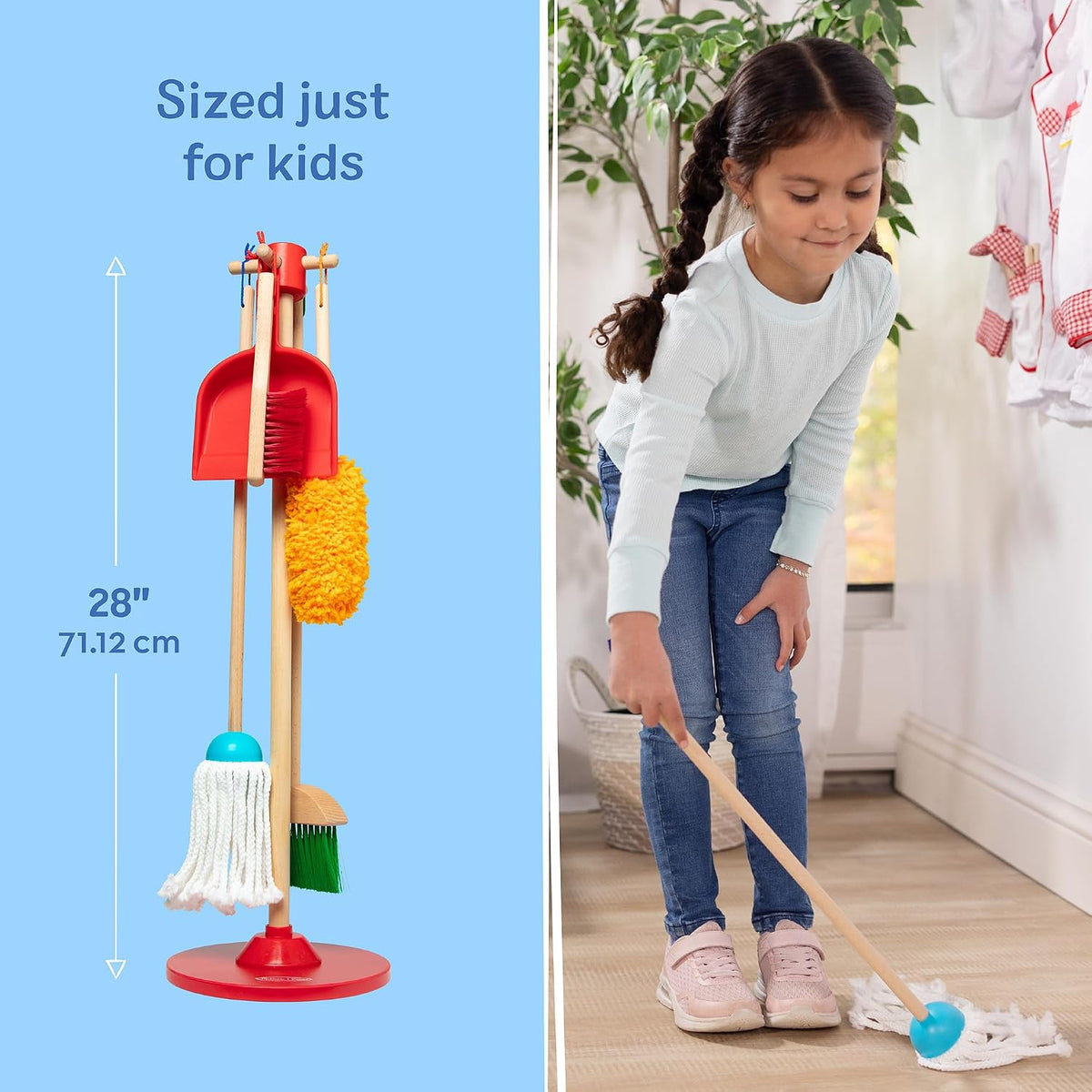 Melissa & Doug Dust Sweep Mop pretend play toy