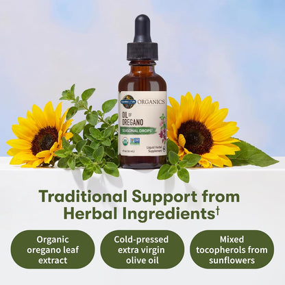 USDA Organic oregano oil seasonal support drops