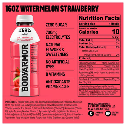 BODYARMOR ZERO Sugar electrolyte drink in a 12-pack