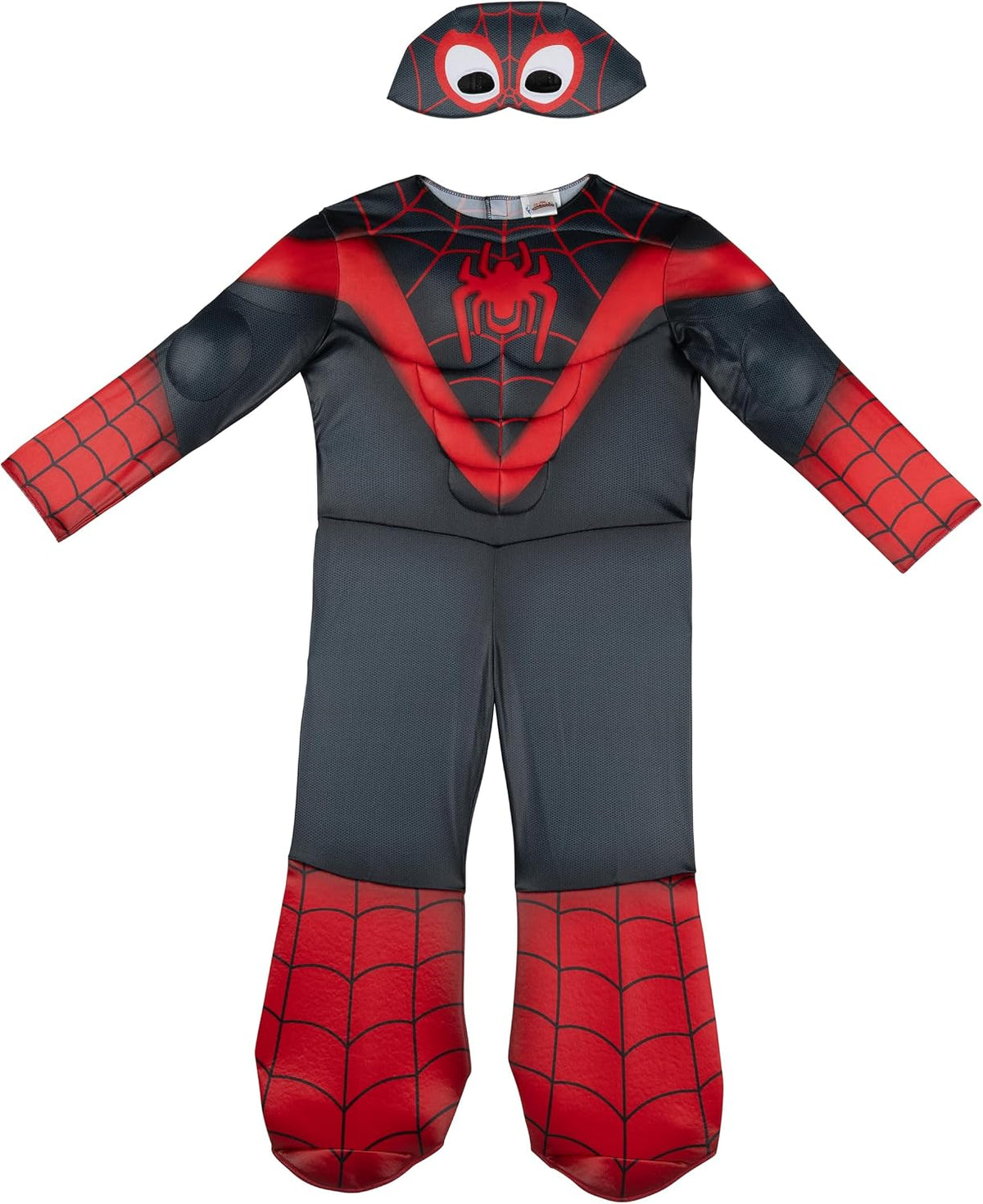 Toddler padded jumpsuit costume with fabric headpiece