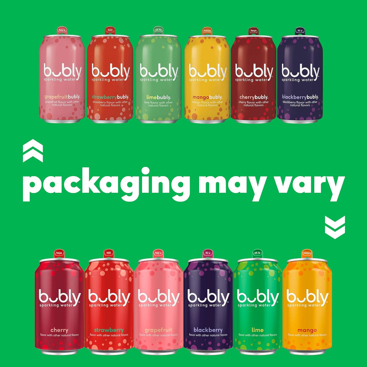 Bubly 18 pack carbonated water cans