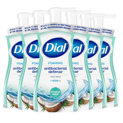 Dial foaming hand soap bottle with aloe vera