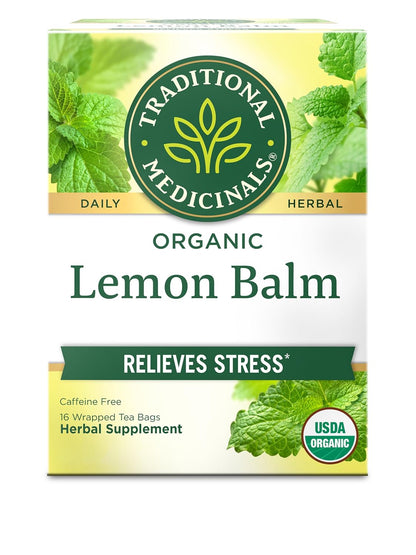 Organic lemon balm caffeine-free herbal tea bags