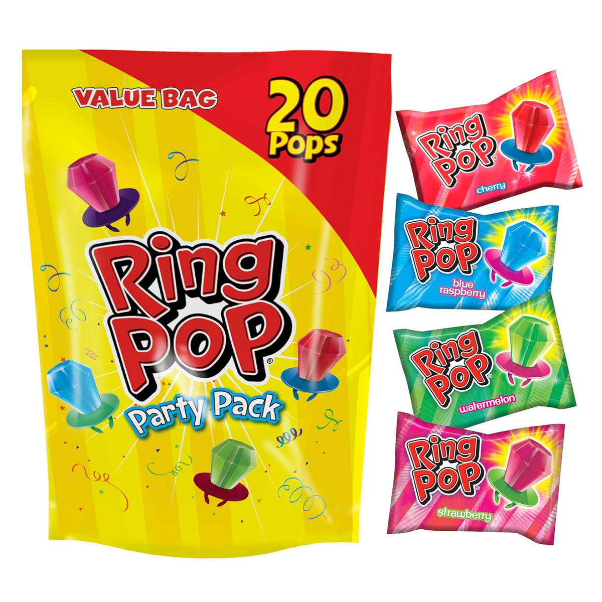 Assorted flavor Ring Pop lollipops for Halloween
