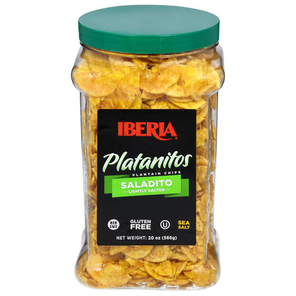 Gluten-free non-GMO Iberia plantain chips snack