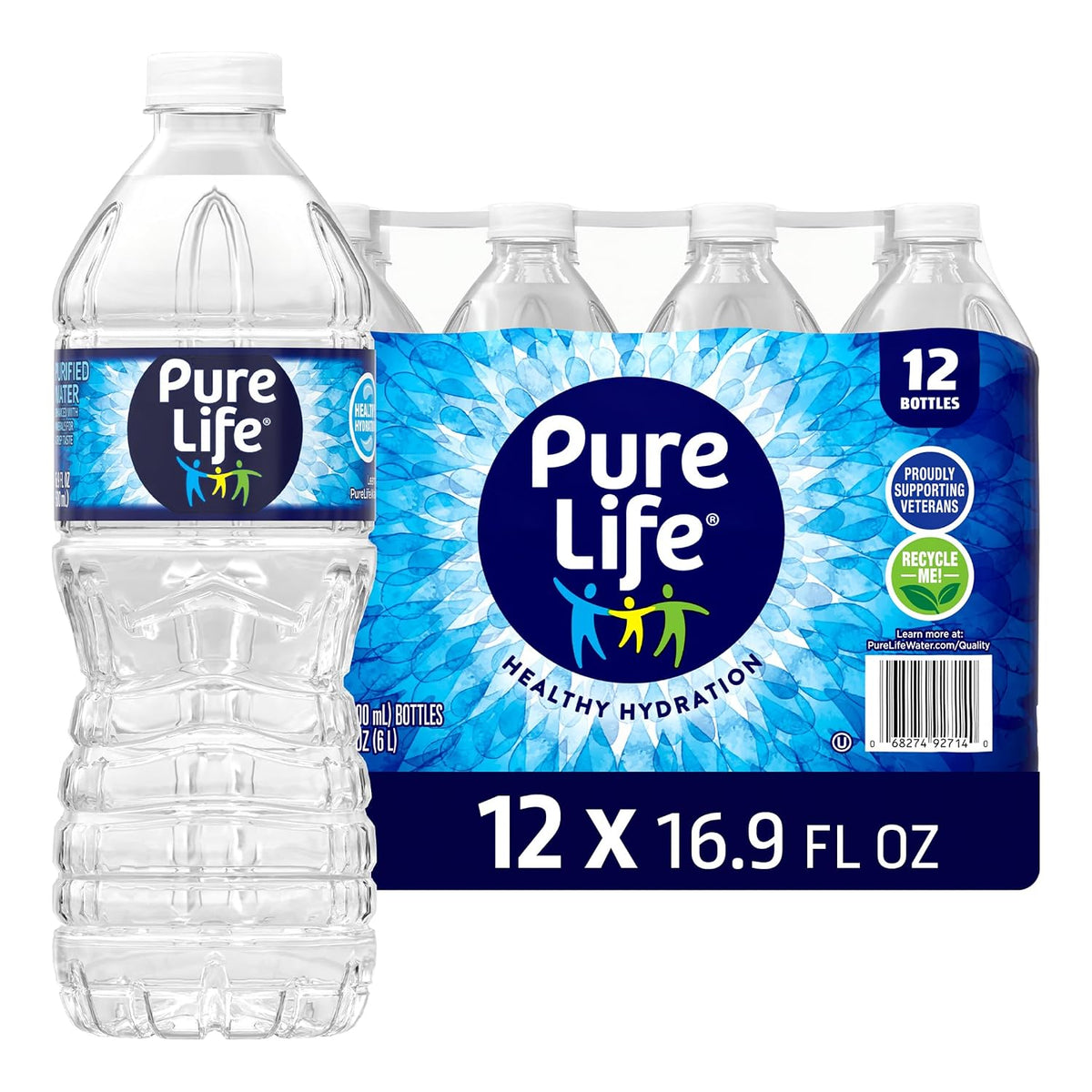 Pure Life 16.9 fl oz purified water bottles