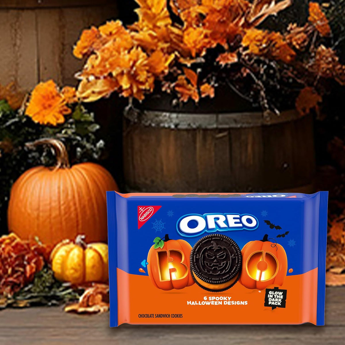 Resealable Oreo Orange Creme Halloween cookie pack