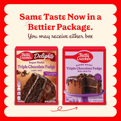 Betty Crocker cake mix for chocolate cake or cupcakes