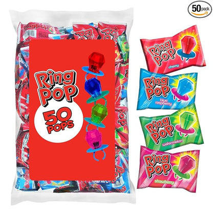 Ring Pop Halloween candy lollipops 50 count bulk bag