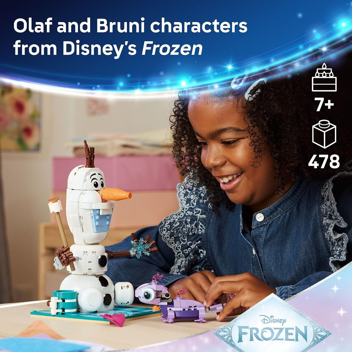 LEGO Frozen Olaf figure with picnic accessories