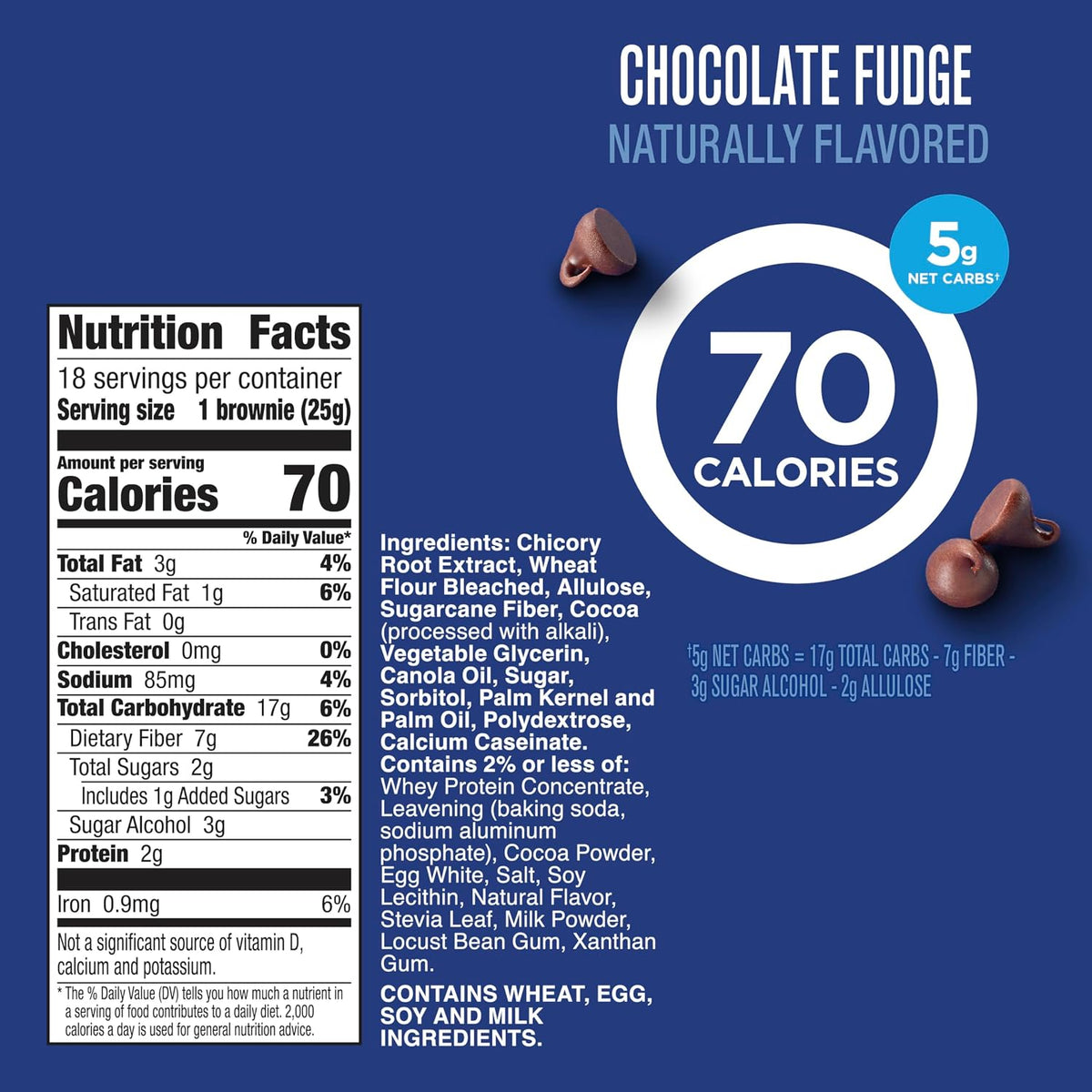 Fiber One soft baked chocolate fudge brownie snack bars