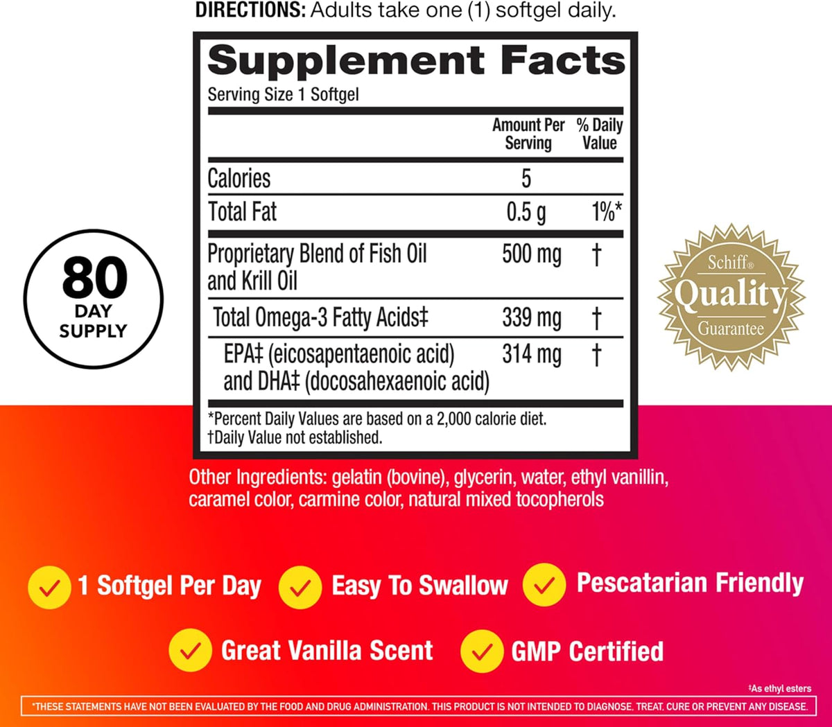 MegaRed omega-3 EPA DHA phospholipid supplement bottle