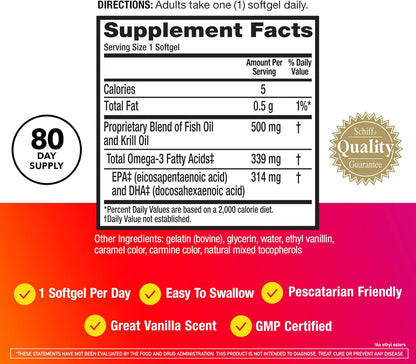 MegaRed omega-3 EPA DHA phospholipid supplement bottle