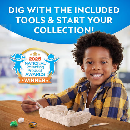 Educational rock collection kit with 10 gems